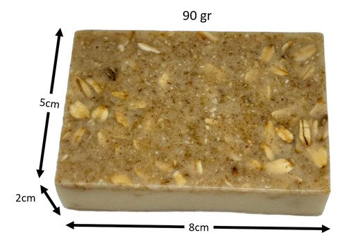 3 Pz Jabón Artesanal De Avena Miel Con Vitamina E Aroma Coco