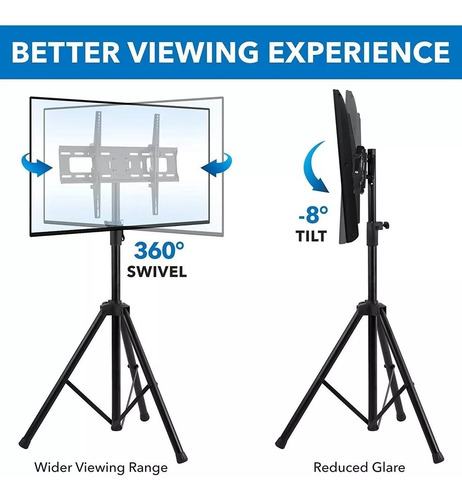 Imagen 2 de 6 de Soporte De Tele Universal Con Estante Movil