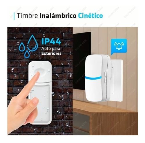 Imagen 3 de 10 de Timbre Inalambrico Enchufable 70 Metros Cleos