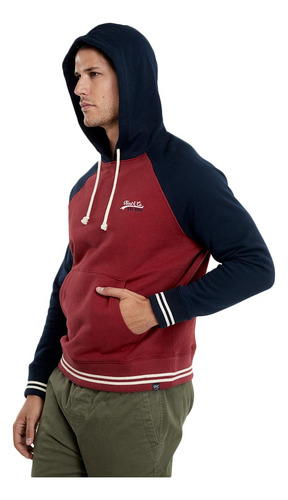 Sudadera Rojo Y Azul Con Capucha Next&co Para Hombre