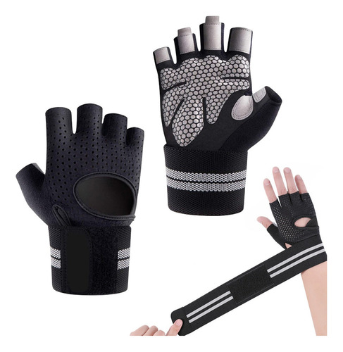 De Guantes Para Gym Pesas Deportivos Muñequeras Mujer Y