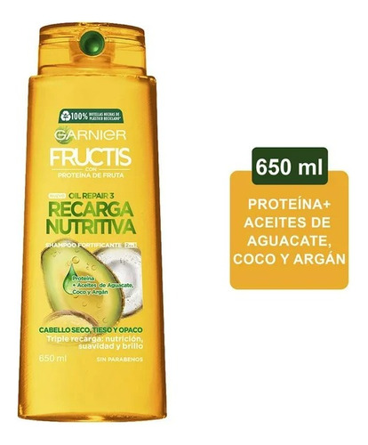 Shampoo Fructis Oil Repair 3 Nutritiva 650 Ml