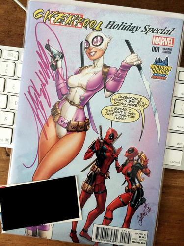 Comic - Gwenpool #1 Holiday Firmado Campbell Spider-gwen