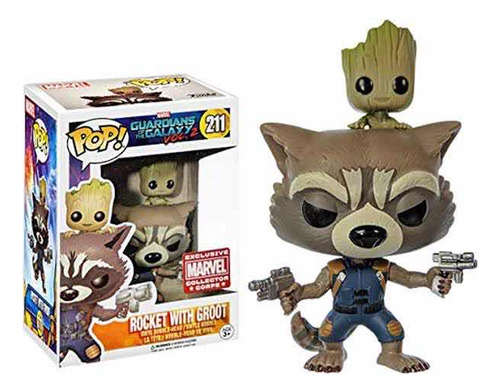 Funko Pop! Guardianes De La Galaxia - Rocket/groot #211 Mcc (Usado)