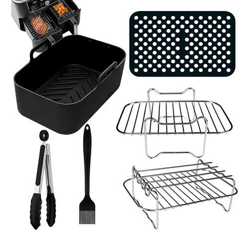 Soporte Air Fryer Para Freidoras De Doble Cesta, 6 Accesorio