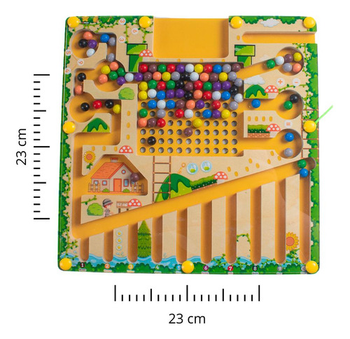 Laberinto Magnético Montessori Números Colores Cuentas