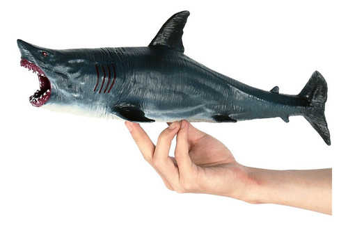 Realista Megalodonte E Baleia Escultura, Ornamento Boneca