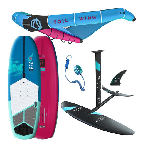 Aztron Falcon Carbono 7'6  + Wing + Rocket Foil