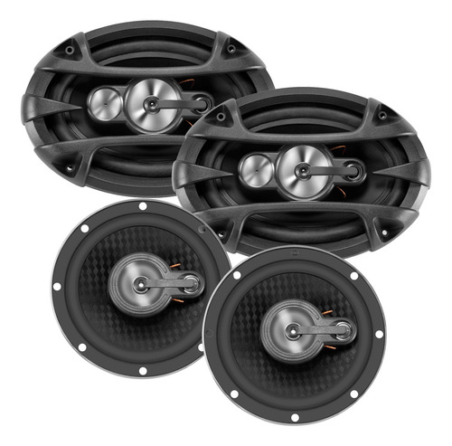 Kit Facil Force One 6x9 Pol 120w Rms + Par 6 Pol 110 Rms