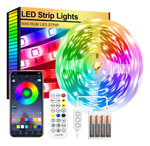 Tira De Luces Led Bluetooth 2m/5m Rgb Luces Led Para Cuarto