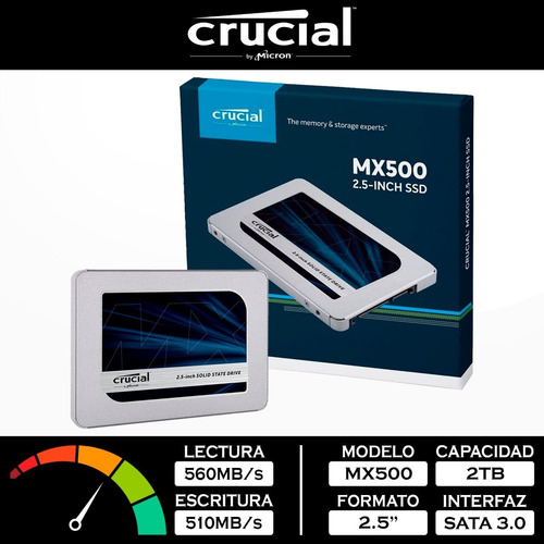 Ssd 2.5 7mm Crucial Mx500 2tb Sata 3.0