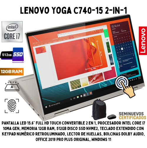 Lenovo Yoga C740-15 2-in-1 Convertible