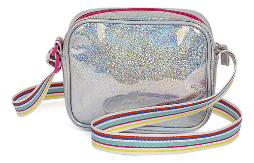 Bolsa Crossbody Para Niña Rblgo23056 Color Plateado Cloe