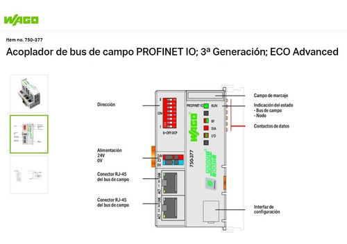 750-377 Modulo Acoplador Profinet Wago (gateway)