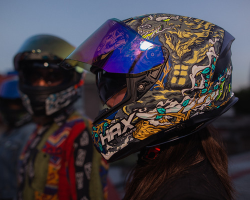 Hax Helmets. Casco Integral Dot + Ece 06. Force Night Legend