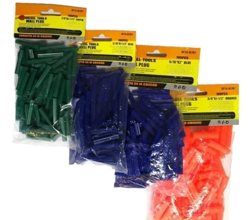 Ramplug Plástico Verde Azul Pack 100 Piezas