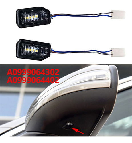Espejo Retrovisor Led Tipo Charco, Luz De Cortesía Para W205