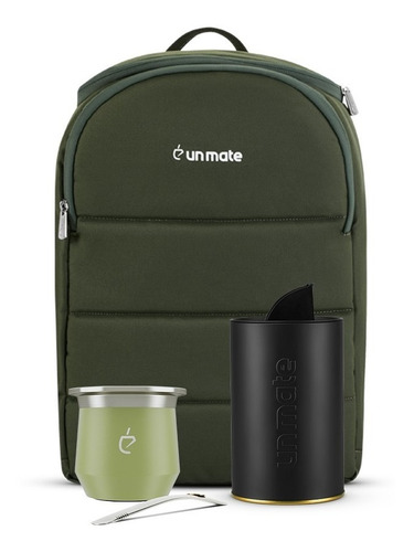 Imagen 1 de 10 de Pack Matero Un Mate - Mochilero Militar