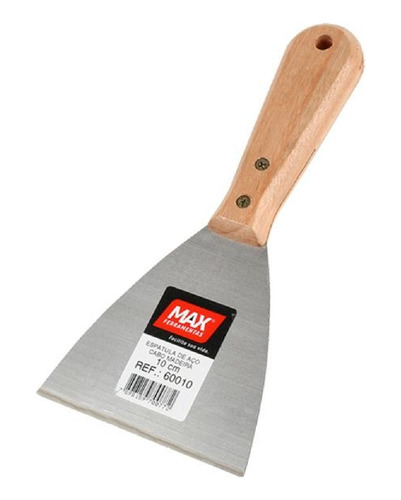Espátula De Acero Mango De Madera 4cm Acero Templado Maxmeta