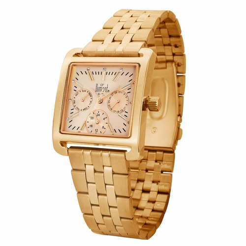 Relógio Feminino Dumont Dourado Rose - Sz89038h.