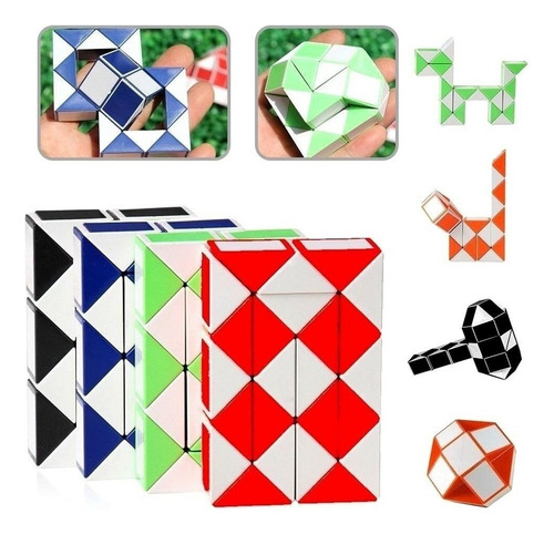 Cubo Cube Rubik Serpiente Ingenio Didáctico Puzzle Snake Negro
