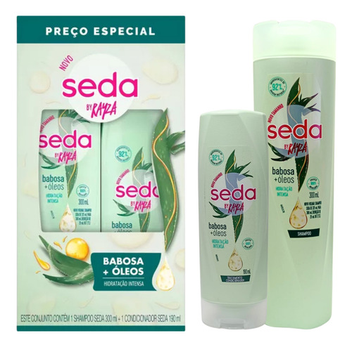 Kit Shampoo + Condicionador Babosa + Argan + Coco + AmĂȘndoas