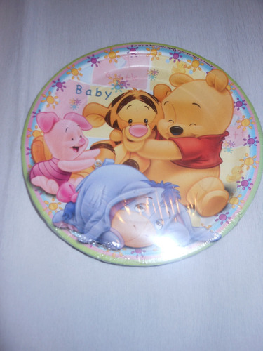 Plato Pastelero Winnie Pooh Fiesta Desechable