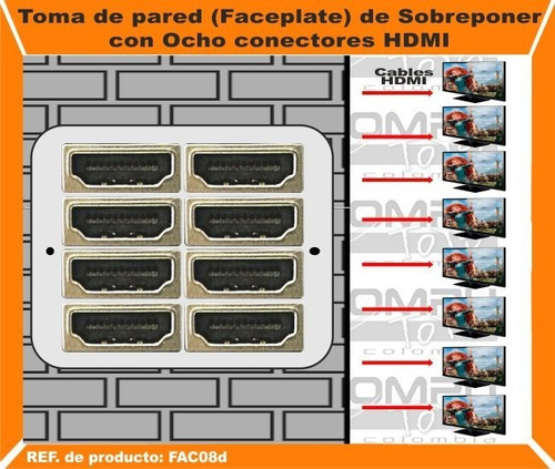 Faceplate De Sobreponer: Hd X 8 Ref: Fac08d Computoys Sas
