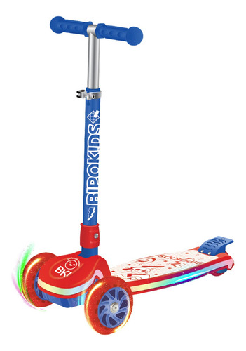 Monopatin Plegable Con Luces Regulable Color Rojo Luminoso
