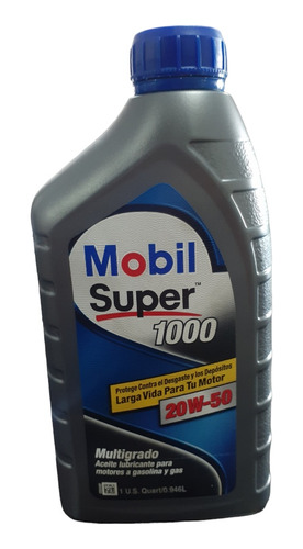 Aceite Mobil Super 1000 20w 1 Litro Original Sellado