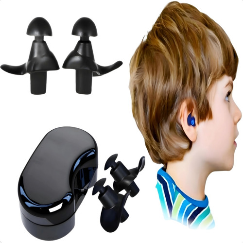 Protetor Auricular Natação Infantil Piscina Azul