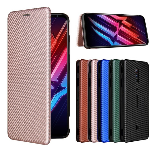 Funda De Carbono For Zte Blade/nubia, Con Tarjetero