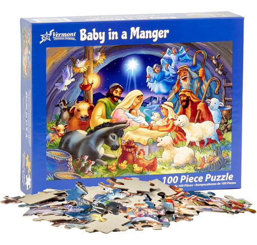 Vermont Christmas Company Baby In A Manger Jigsaw Puzzle De