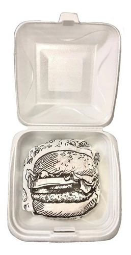 Hamburgueira Isopor Para Lanches Fritas Salada Ch01 100 Full