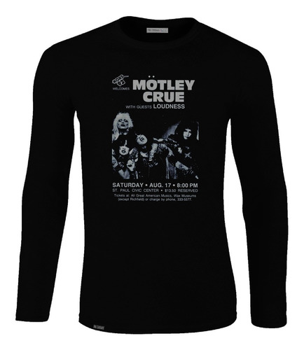 Camiseta Manga Larga Motley Cure With Guests Banda Rock Lbo