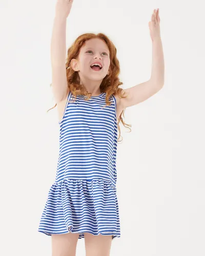Vestido Nena Ni a Corto Musculosa Fresco Comodo Con Vuelo