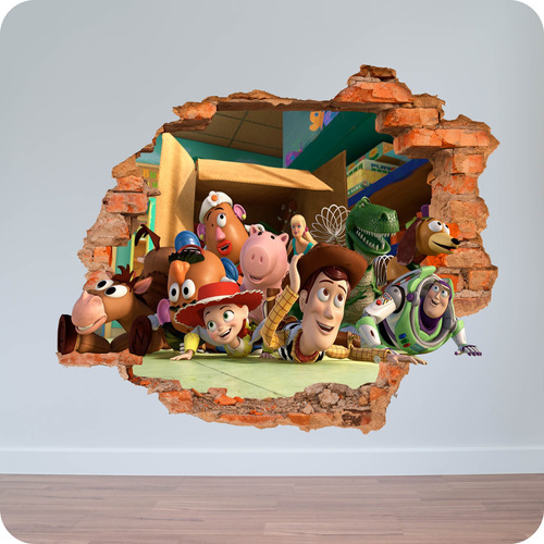 Vinilo Pared Rota Toy Story 80x80