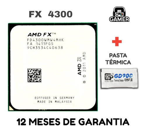 Imagem 1 de 2 de Processador Gamer Amd Fx 4300 De 4 Núcleos E  3.8ghz