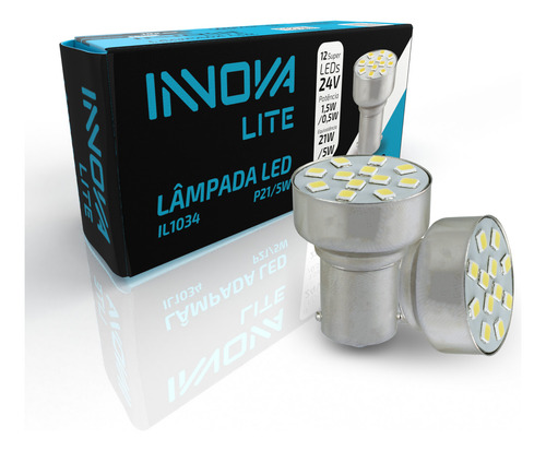 Kit 10 Unid. Lampada Led P21/5w 2 Polos 12v Il1035