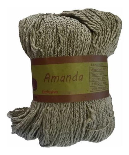 Amanda 60% Algodón 40% Lana Pack 10 Madejas Taupe