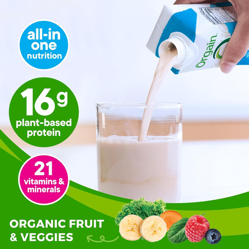 Orgain Batido De Proteína Vegano Nutricional Orgánico, Vaini