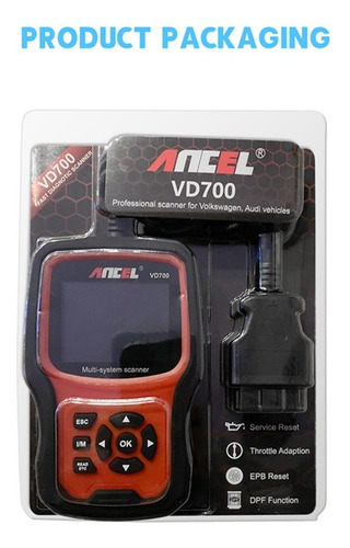 Diagnóstico Completo Do Sistema Automotivo Ancel Vd700 Obd2