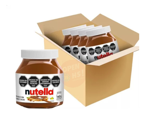 Nutella Ferrero Avellana 140g - Caja X 10un