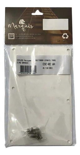 Escudo Traseiro Stratocaster Marquês Esc-02 Wh Branco