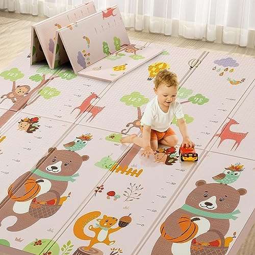 Foldable Baby Play Mat,reversible, Waterproof, Anti-sli...