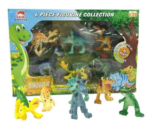 Imagen 7 de 10 de Set De Dinosaurios X6 10cm Divertido Rex Juguete Niño Regalo