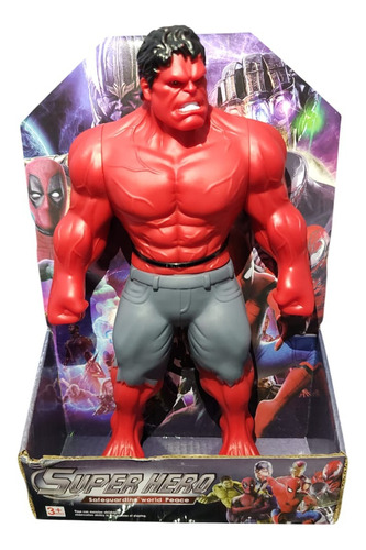 Muñeco Hulk Rojo Increible Excelente Calidad