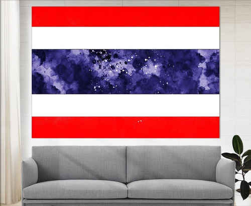 Lindo Quadro Em Canvas Bandeira Tailândia Flag Decoração