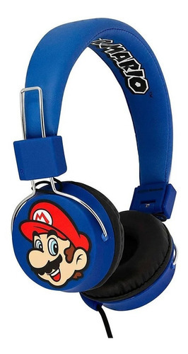 Audífonos Otl Super Mario Y Luigi Folding Headphones Color Azul