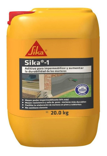 Sika 1 X 20 Kg Impermeabilizante Para Morteros